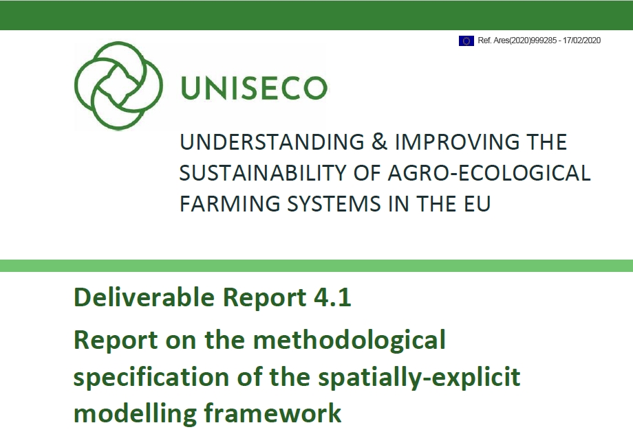 D4.1 - Report on methodological specification of the spatially-explicit modelling framework 